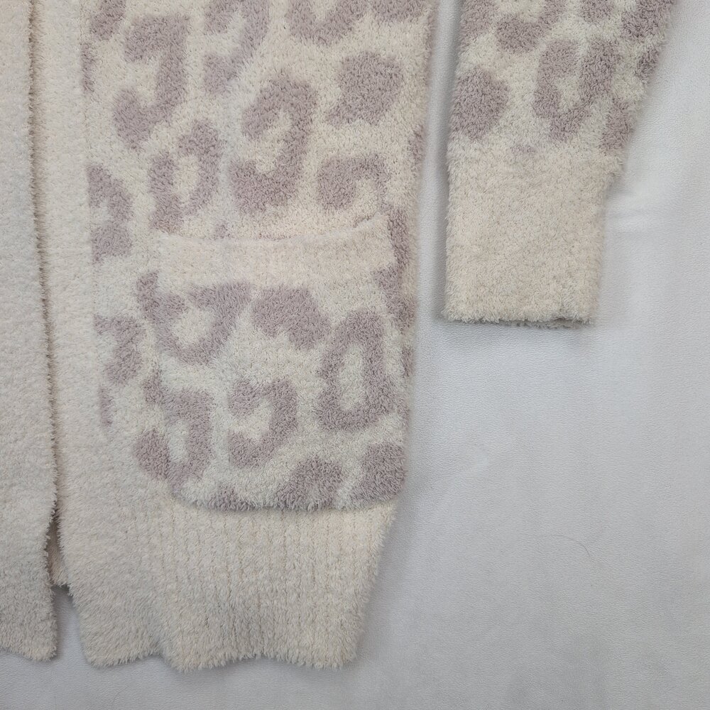 Barefoot Dreams CozyChic Leopard Open-Front Cardigan XS - Picture 8 of 11